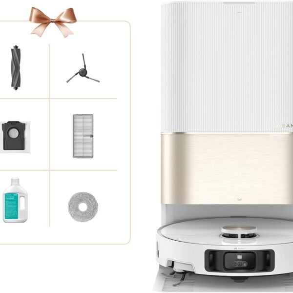 DREAME X40 Ultra Complete Robot aspirapolvere scopa rimovibile e sollevabile, pulizia approfondita con spazzola laterale, aspirazione da 12.000 Pa, pulizia automatica dello straccio e dell'asse 70 ℃