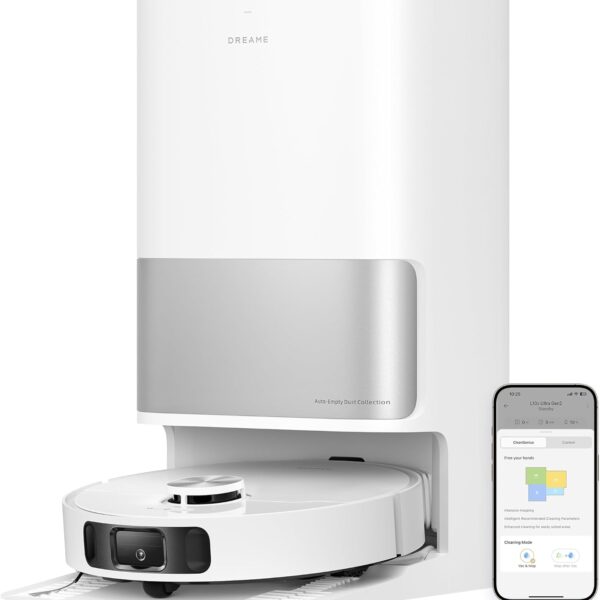 DREAME L10s Ultra Gen 2 Robot Aspirapolvere e Lavapavimenti con MopExtend RoboSwing, Aspirazione 10.000 Pa, Stazione Base Automatica, 32 Livelli di Acqua,Batteria da 240 Min