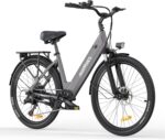 HillMiles Bici Elettrica Per Adulti Da 26, 7 Velocità Bicicletta Elettrica da 36V 13Ah Batteria Rimovibile, 25kmh & Autonomia di 80-100km E-bike Per Pendolari Urbani, IP65 impermeabile - immagine 2