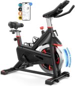 MERACH Cyclette da Casa con Resistenza Magnetica, Bicicletta da Appartamento Silenziosa con Sella Confortevole Migliorata, Schermo LCD, Supporto Tablet, App Esclusiva, Ideale per Training Aerobico - immagine 2