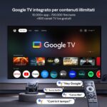 Aurzen Boom Mini 4-in-1 Proiettore Smart con Google TV, 10,000+ Apps, 4k Supporta Videoproiettore, 500 Lumen Projector, 20W DoIby Audio, Real-Time Focus & Keystone, WiFi/Bluetooth Esterno Home (Nero) - immagine 3