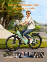 HillMiles Bici Elettrica Per Adulti Da 26, 7 Velocità Bicicletta Elettrica da 36V 13Ah Batteria Rimovibile, 25kmh & Autonomia di 80-100km E-bike Per Pendolari Urbani, IP65 impermeabile - immagine 5