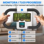 Ultrasport F-Bike Cyclette da Casa Pieghevole I Cyclette Pieghevole da Casa fino a 130 KG con Sella Extra Confortevole, LCD Display e Sensori delle Pulsazioni, Cyclette da Camera - immagine 6