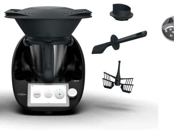 Thermomix® TM6 + Pelapatate + Grattugia per Verdure – Set Grande (Nero) Modello: Bimby TM6 (Czarny – Nero)