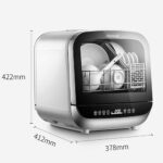 Mini lavastoviglie compatta da tavolo con 4 programmi di lavaggio, efficienza energetica, basso consumo di acqua, 5 l - immagine 4