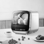 Mini lavastoviglie compatta da tavolo con 4 programmi di lavaggio, efficienza energetica, basso consumo di acqua, 5 l - immagine 3