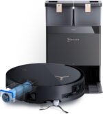 ECOVACS DEEBOT X8 PRO OMNI Robot Aspirapolvere Lavapavimenti, 18000Pa, Tecnologia di Lavaggio Automatico Istantaneo OZMO ROLLER, Pulizia con acqua calda 40-75°C, Soluzione Detergente Automatica, Nero - immagine 2