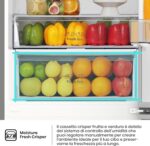 Hisense RB440N4ACA Frigorifero Combinato Total No Frost, Inox, 200x60 cm, Risparmio Energetico Classe A, Grande capacità 335L, Bassa Rumorosità 35db, Porta reversibile, Motore inverter - immagine 7