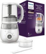B07FN4CL35– Philips Avent SCF883/01 EasyPappa Plus 4 in 1 Cuocipappa Multifunzione, Cuoci a Vapore, Frulla, Scongela e Riscalda in un Recipiente, 1 litro, Bianco/Grigio