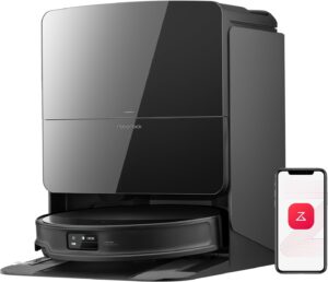 roborock Saros 10R Robot aspirapolvere con funzione di pulizia e mocio sollevabile, design ultra sottile da 7,98 cm, sistema StarSight 2.0 e Zero-Tangle