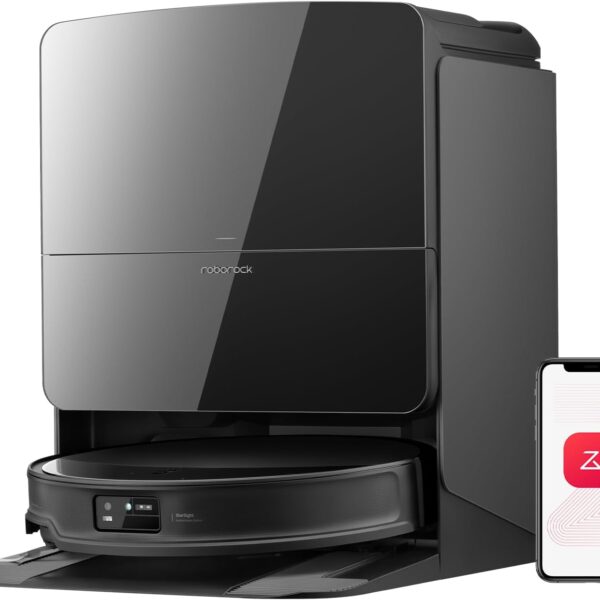 roborock Saros 10R Robot aspirapolvere con funzione di pulizia e mocio sollevabile, design ultra sottile da 7,98 cm, sistema StarSight 2.0 e Zero-Tangle