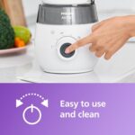 B07FN4CL35– Philips Avent SCF883/01 EasyPappa Plus 4 in 1 Cuocipappa Multifunzione, Cuoci a Vapore, Frulla, Scongela e Riscalda in un Recipiente, 1 litro, Bianco/Grigio - immagine 3