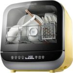 Mini lavastoviglie compatta da tavolo con 4 programmi di lavaggio, efficienza energetica, basso consumo di acqua, 5 l - immagine 2