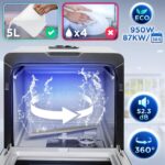 Duronic DW5 BK Lavastoviglie Libera Installazione 950W Lavastoviglie Piccola Mini Lavastoviglie per piccole cucine spazi ridotti Lavastoviglie da tavolo 7 programmi lavapiatti automatico - immagine 7