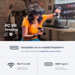 HTC Vive Focus Vision Pacchetto: realtà mista e visore VR per PC, controller, Edizione consumer, kit di streaming cablato Vive, Compatibile con la modalità DisplayPort - immagine 4