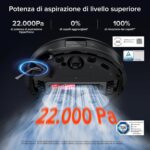 roborock Saros 10R Robot aspirapolvere con funzione di pulizia e mocio sollevabile, design ultra sottile da 7,98 cm, sistema StarSight 2.0 e Zero-Tangle - immagine 2