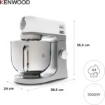 Kenwood KMX750WH KMIX Planetary Mixer with Bowl with Steel Handle 5L, 3 Mixing Hooks, 1000W Power, Customizable with Over 20 Accessories Available Separately, White - immagine 3