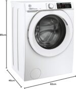 Hoover HW4 37AMC/1-S H-WASH 500 Lavatrice Smart 7 Kg, 1300 Giri, Wi-Fi + Bluetooth, Carica Frontale, Funzione Vapore, Motore Inverter, 60x45x85 cm, Bianco, Classe A - immagine 2