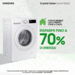 Samsung Lavatrice Crystal Clean WW90CGC04DTEET Libera installazione, 9 Kg, Wifi, Ecobubble, Vapore, Carica Frontale, 60l x 85h x 55p cm - immagine 3