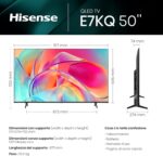 Hisense 50" QLED 4K 2023 50E77KQ, Smart TV VIDAA U6, Dolby Vision, HDR 10+, Game Mode PRO Plus, Alexa Built-in, VIDAA Voice, Tuner DVB-T2/S2 HEVC 10, lativù 4K - immagine 5