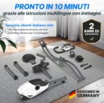 Ultrasport F-Bike Cyclette da Casa Pieghevole I Cyclette Pieghevole da Casa fino a 130 KG con Sella Extra Confortevole, LCD Display e Sensori delle Pulsazioni, Cyclette da Camera - immagine 9