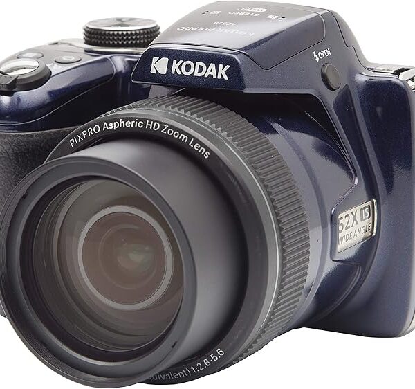 KODAK Pixpro AZ528 - Fotocamera Bridge Digitale 16 Mpixel, Zoom ottico x52, Stabilizzatore Ottico, Schermo LCD da 3 pollici, Video Full HD 1080p, Batteria agli ioni di litio - Blu Notte